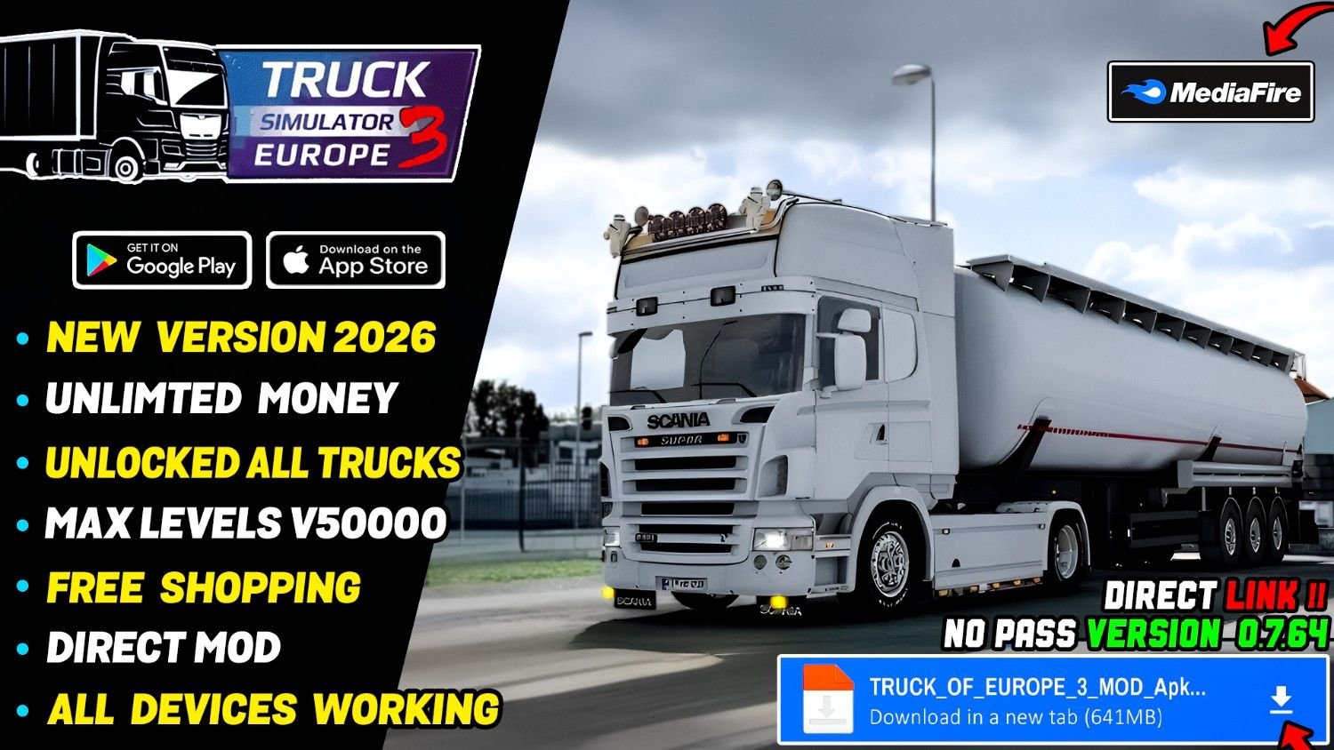 Truckers of Europe 3 Mod Apk v0.7.64 Cover