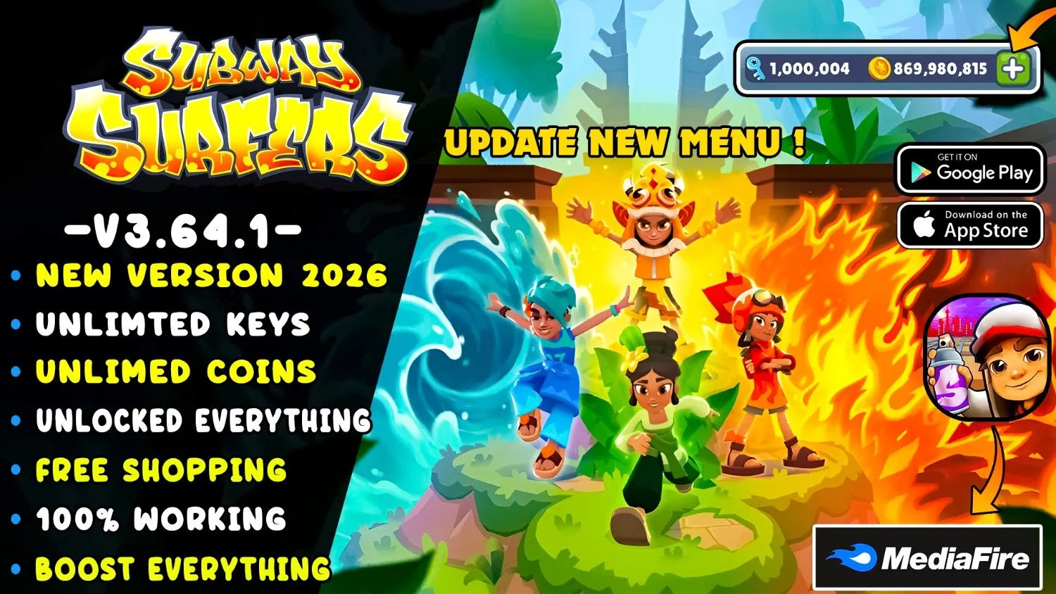 Subway Surfers MOD MENU v3.64.1 Cover