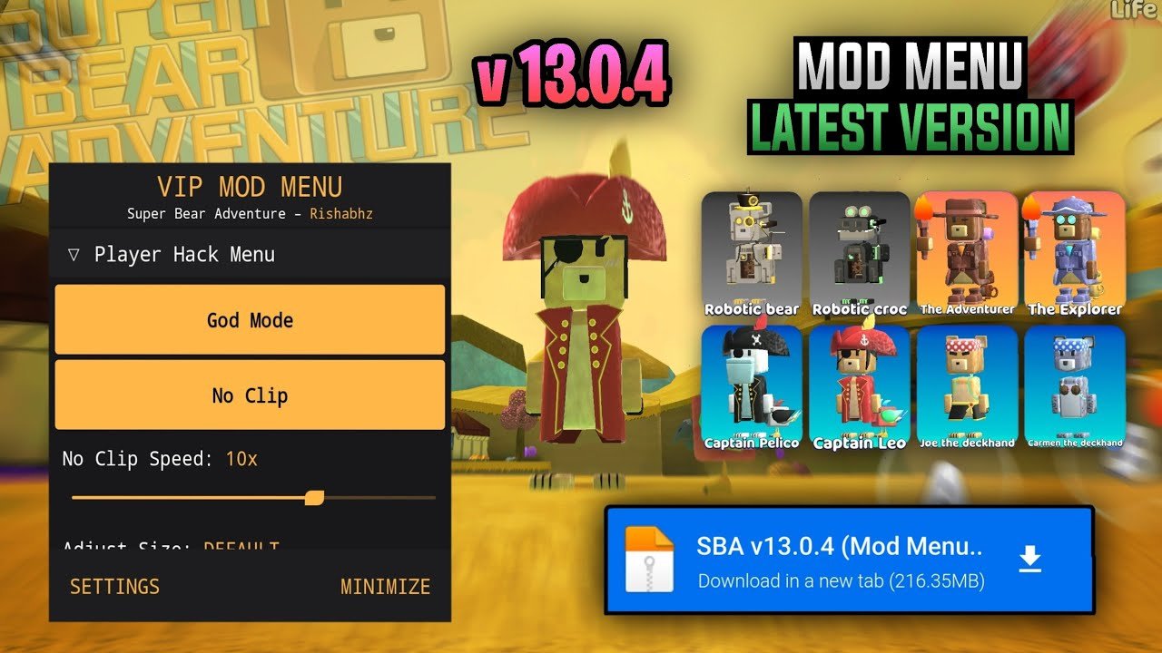 Super Bear Adventure Mod v13.0.4 Cover
